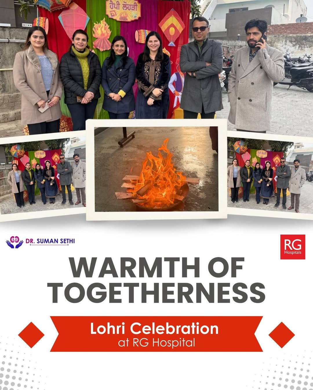 Celebrating the warmth of  Lohri at RG Hospital 🔥✨