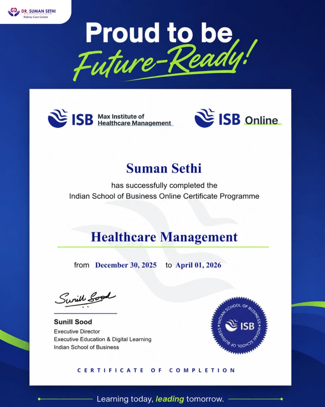 Proud to be Future-Ready.*