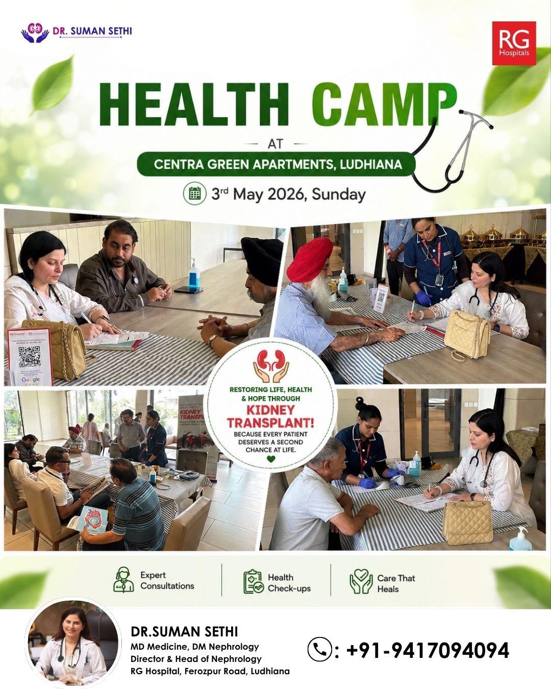 Health Camp at Centra Green Apartments, Ludhiana