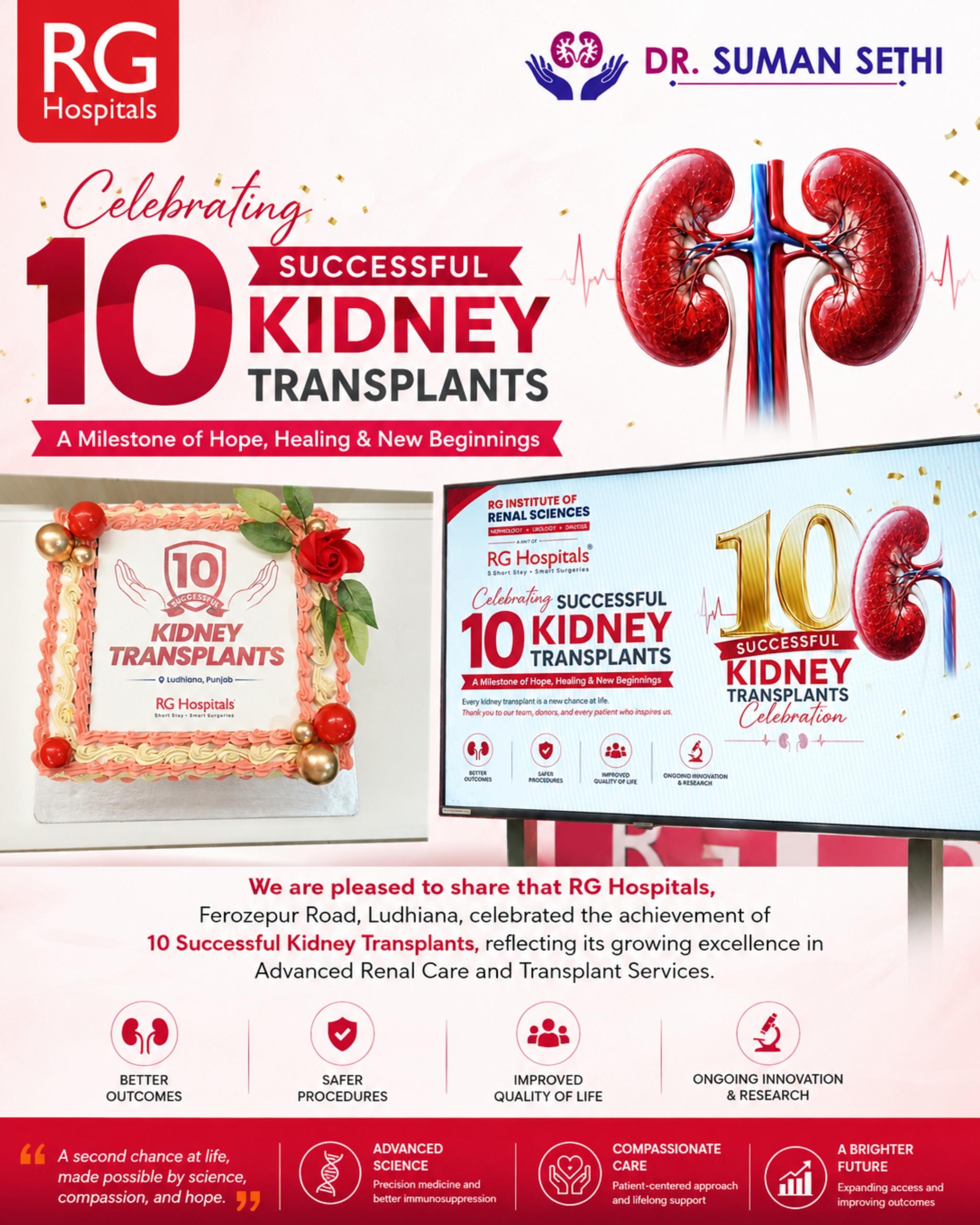 10 successful kidney transplants. 10 lives touched. Countless stories of hope. ❤️